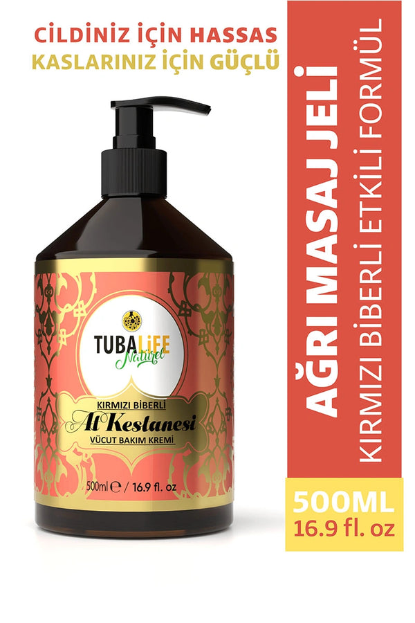 Kırmızı Biberli At Kestanesi Vücut Bakım Kremi – Serinletici Masaj Etkili 100 ml