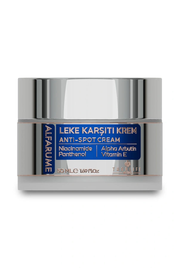 Cilt tonunu eşitlemeye yardımcı ALFARUME leke karşıtı krem ambalajı