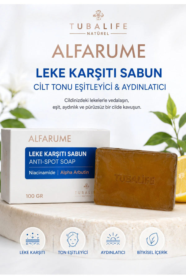 Alfarume Leke Karşıtı, Cilt Tonu Eşitleyici ve Aydınlatıcı Sabun – 100 gr