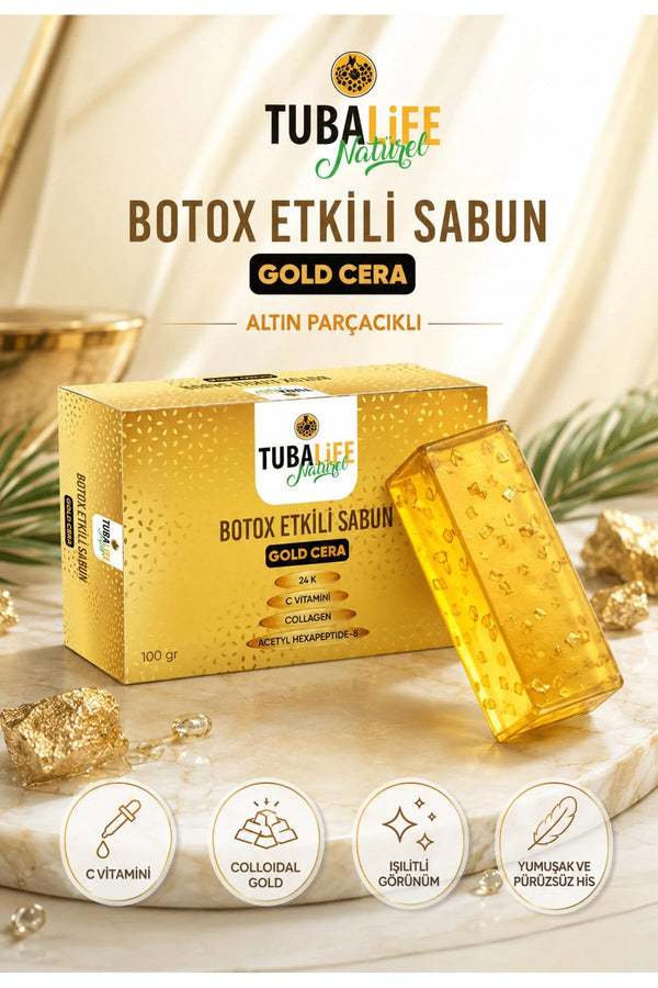 Gold Cera Botox Etkili Sabun – Cilt Yenileyici & Nem Dengeleyici Sabun (100 gr)
