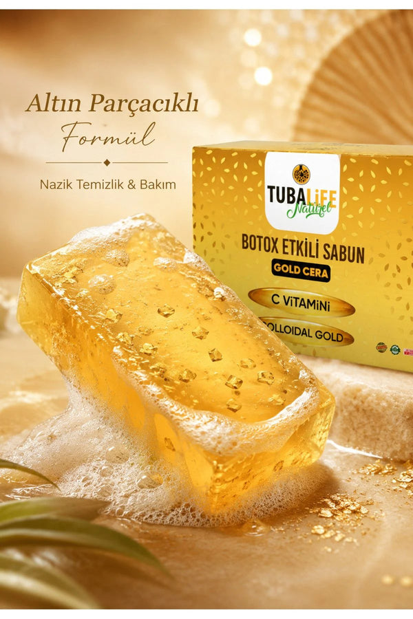 Gold Cera Botox Etkili Sabun – Cilt Yenileyici & Nem Dengeleyici Sabun (100 gr)