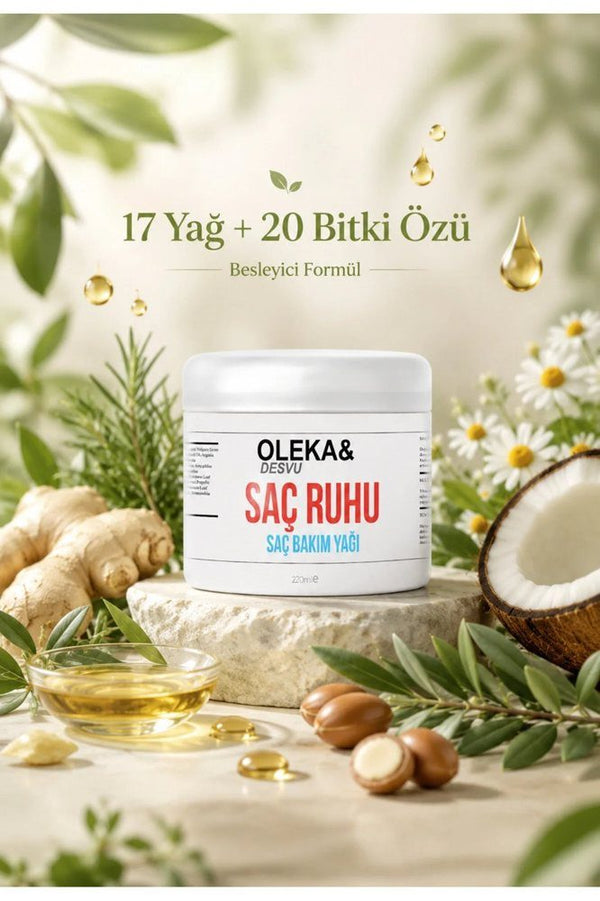 Oleka & Desvu Saç Ruhu 220 ml - 17 Yağ ve 20 Bitki Özü İçeren Saç Bakım Yağı