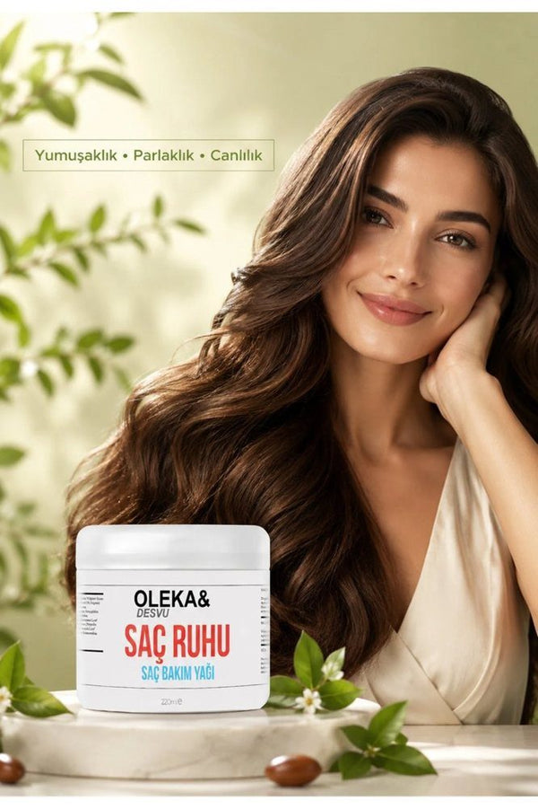 Oleka & Desvu Saç Ruhu 220 ml - 17 Yağ ve 20 Bitki Özü İçeren Saç Bakım Yağı