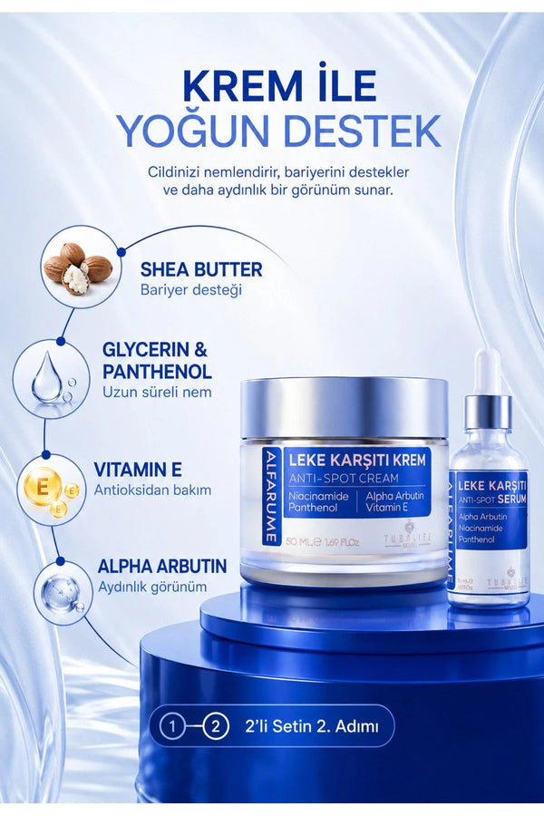 Alfarume Leke Karşıtı 2'li Set (Serum + Krem)