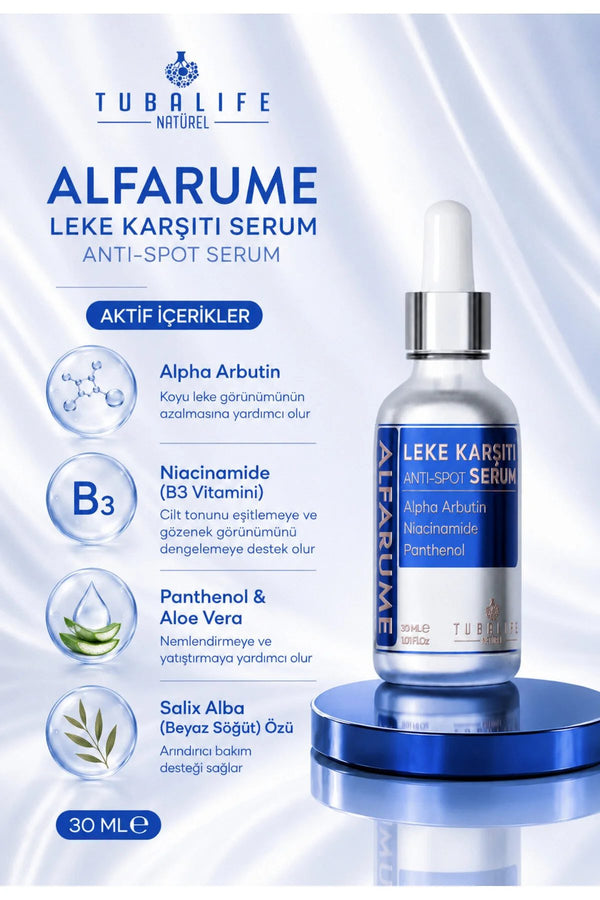Alfarume Leke Karşıtı ve Cilt Tonu Eşitleyici Serum – 30 ml