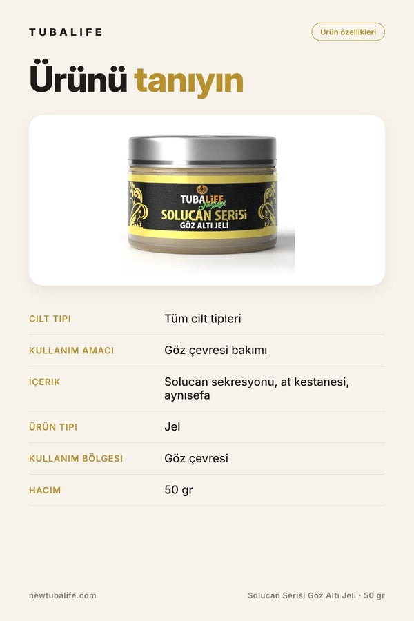 Solucan Serisi Göz Altı Jeli 50 gr – Morluk & Şişlik Karşıtı